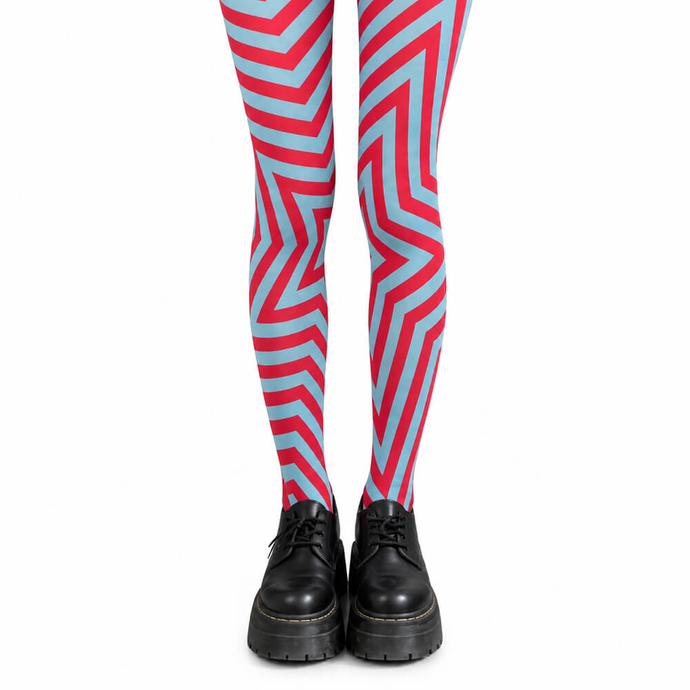 y2k hypnotic star pattern tights boogzel clothing