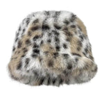 y2k leopard fuzzy bucket hat boogzel clothing