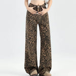 brown leopard print jeans boogzel clothing