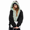 y2k mint green fur parka boogzel clothing