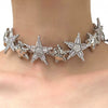 y2k rhinestone star choker boogzel clothing