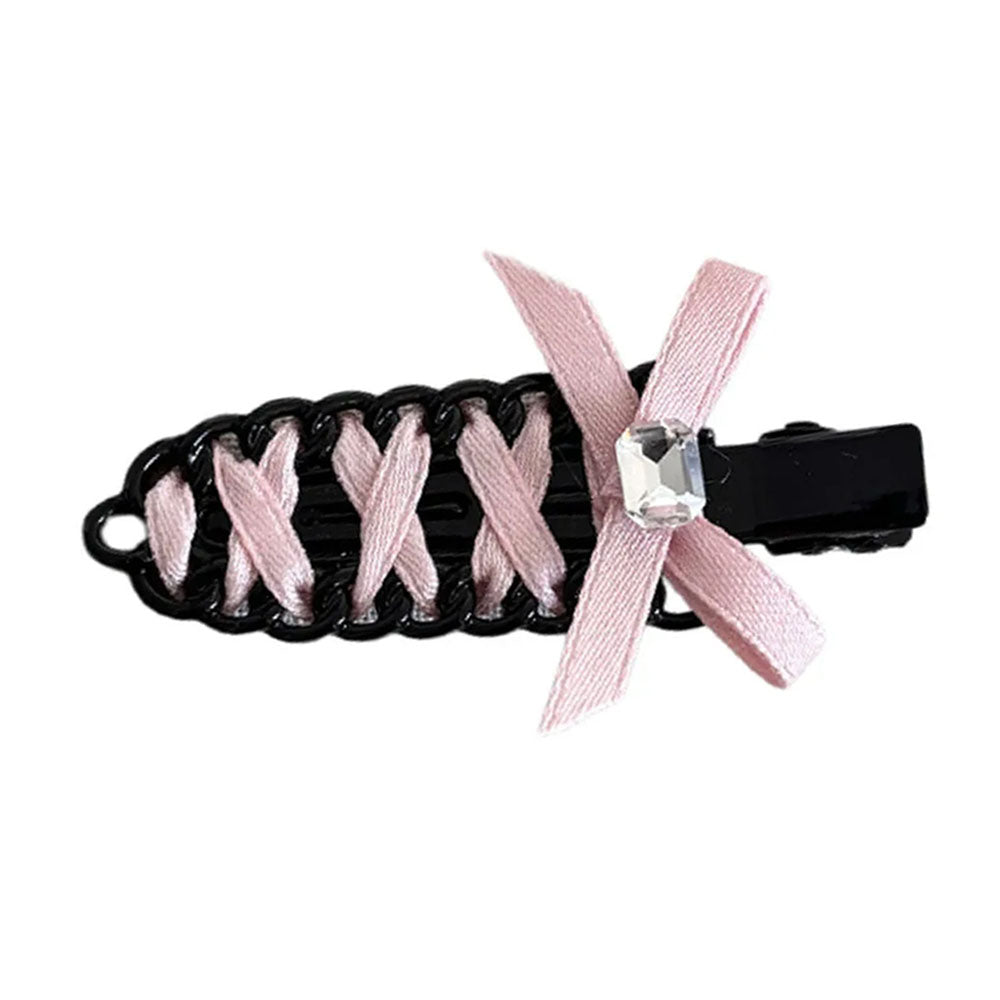 y2k ribbon bow hair clip boogzel clothing