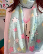 y2k star fluffy scarf boogzel clothing