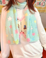 y2k star fluffy scarf boogzel clothing