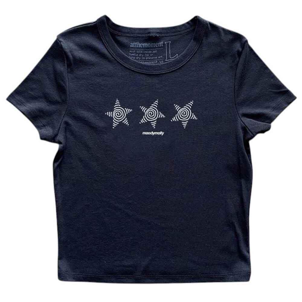 y2k star print baby tee boogzel clothing