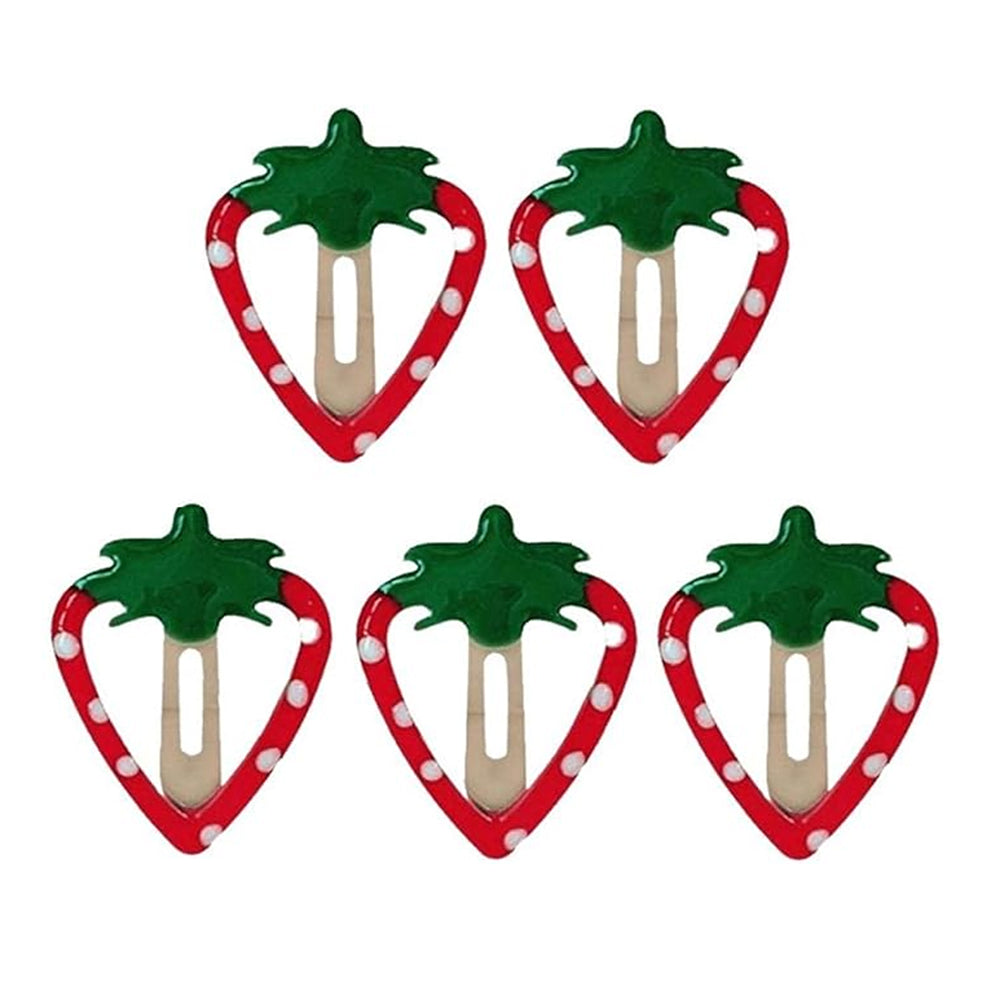 y2k strawberry hair clips set boogzel clothing