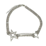 y2k style crystal star necklace boogzel clothing