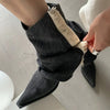 y2k style distressed black denim boots boogzel clothing