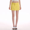 yellow belted mini skirt boogzel clothing