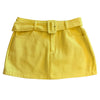 lemon yellow y2k mini skirt boogzel clothing