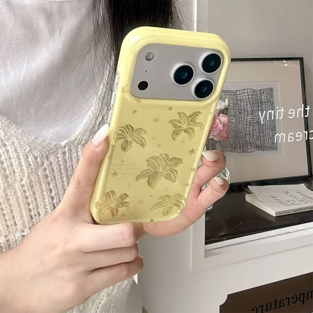 yellow tropical flowers iphone case boogzel clothing