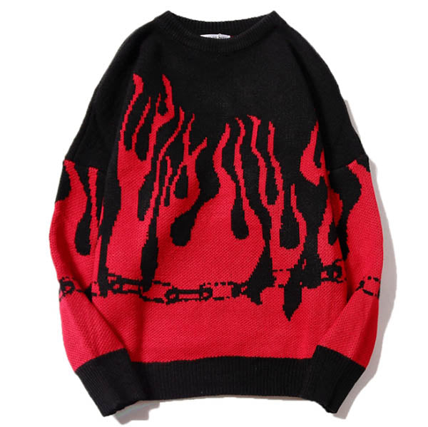 Flamin' Sweater fire flame jumper 