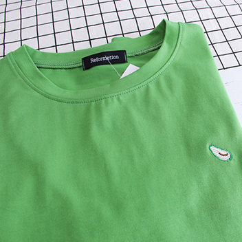 Avocado embroidery T-Shirt boogzel apparel