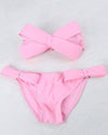 Pink Bow Bandeau Bikini Set boogzel apparel 