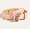 Butterfly Rhinestone Buckle Belt
