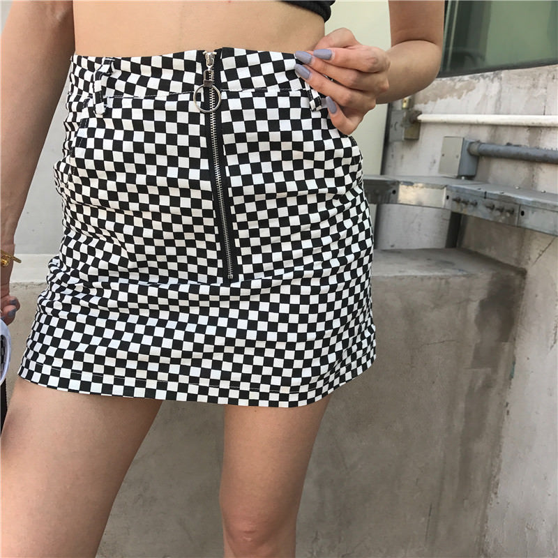 grunge zipper Skirt boogzel apparel