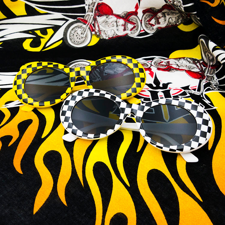 Shop Checkered Cobain Sunglasses at Boogzel Apparel 