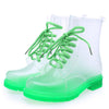 transparent green boots boogzel apparel