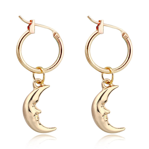 Crescent Moon Earrings boogzel apparel 