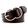 Shop Brown Double Ring Buckle Belt at Boogzel Apparel 