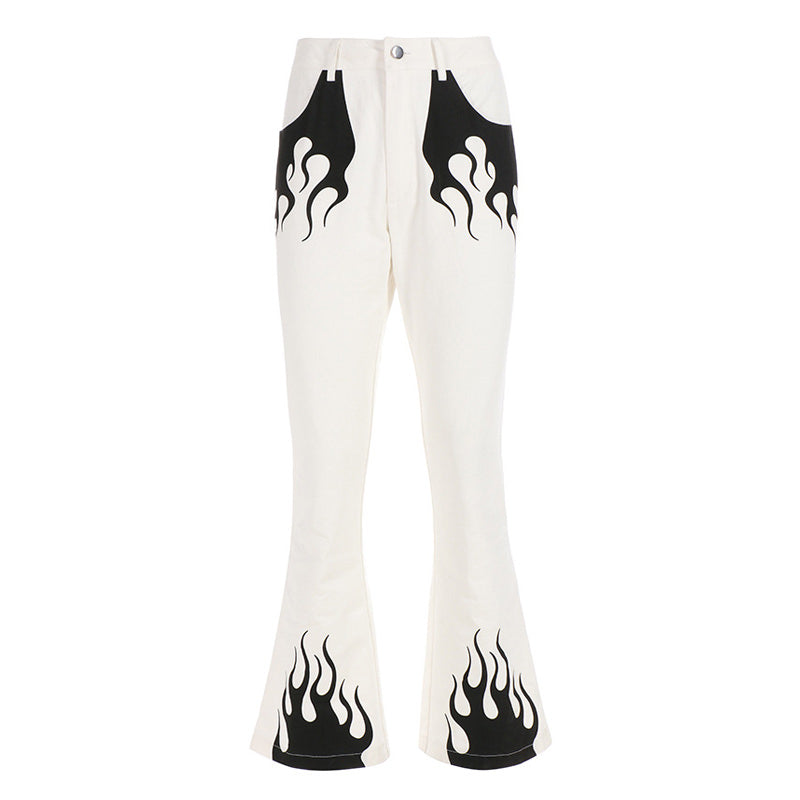Flamin' Flared Trousers at Boogzel Apparel