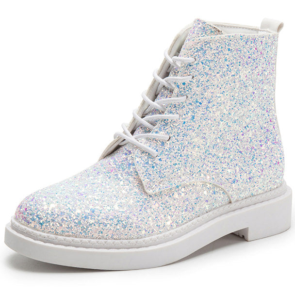 Glitter Ankle Boots at Boogzel Apparel