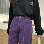 purple corduroy pants boogzel