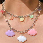 Butterfly & Clouds Pastel Necklace boogzel apparel