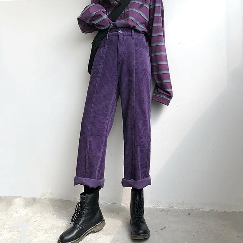 purple corduroy pants boogzel
