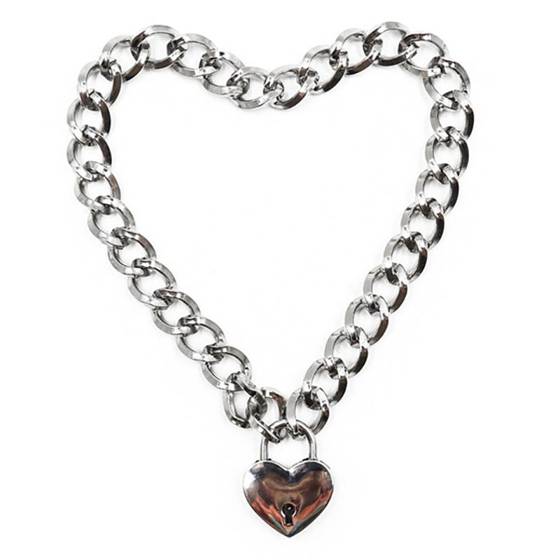 Heart Lock Necklace at Boogzel Apparel