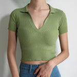 green Cropped Tee