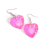 heart glitter earrings boogzel