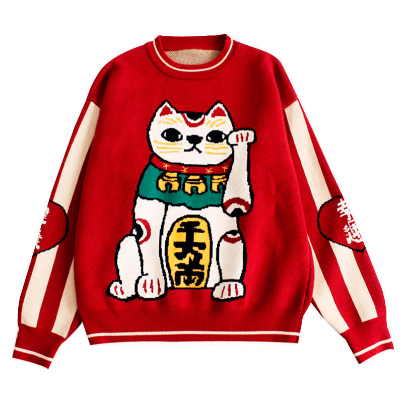 Maneki Neko Sweater Free Shipping