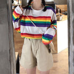 rainbow long sleeve t-shirt boogzel apparel