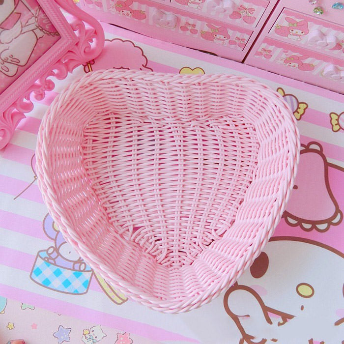 Pastel Heart Storage Basket boogzel apparel