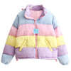 pastel stripe coat jacket