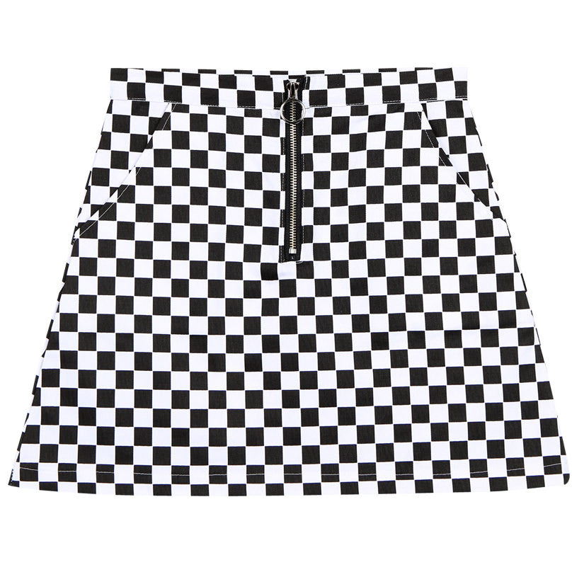 Retro Plaid Skirt Boogzel Apparel CHECKER SKIRT