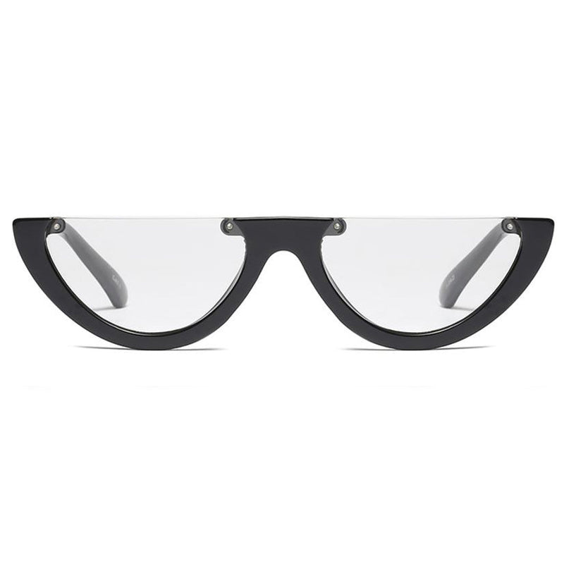 clear black Semi Rimless Sunglasses