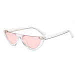 transparent pink vintage Semi Rimless Sunglasses