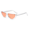 transparent orange vintage Semi Rimless Sunglasses