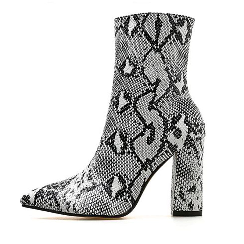 Shop Snakeskin Ankle Boots at Boogzel Apparel