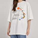 white solar system t-shirt boogzel
