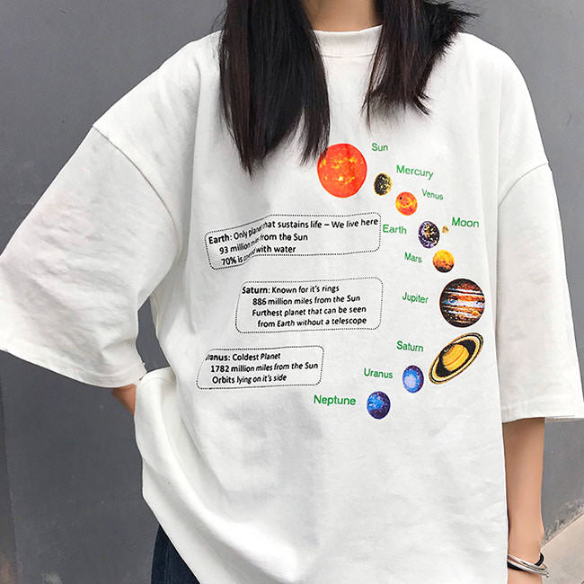 grunge solar system t-shirt boogzel apparel