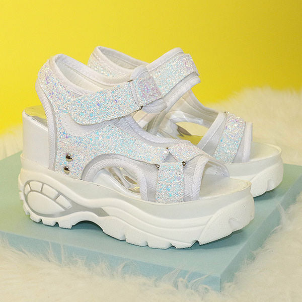 Made To Sparkle Platforms glitter shoes sandals boogzel apparel
