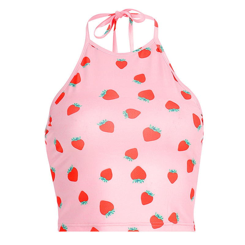 Strawberry Fields Halter Top at Boogzel Apparel