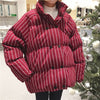 Striped Padded Jacket red