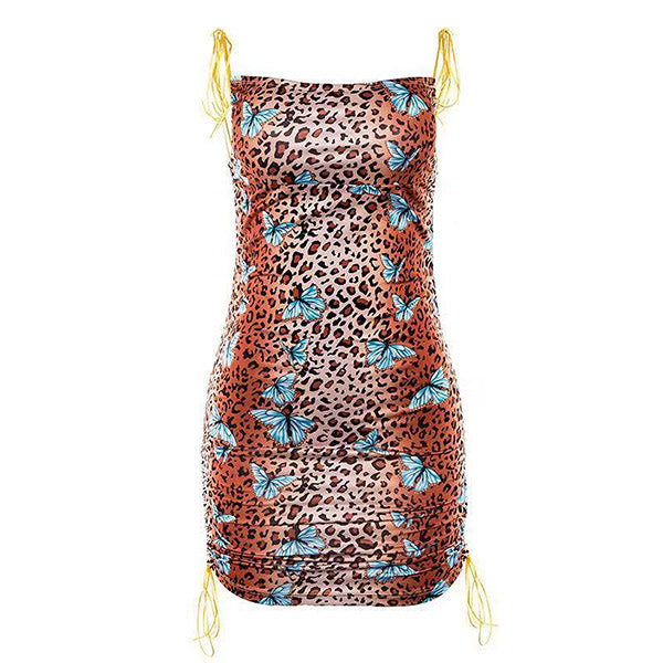 butterfly leopard dress