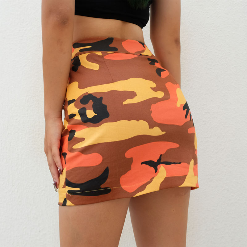 Buy Zip-Front Camo Skirt at Boogzel Apparel