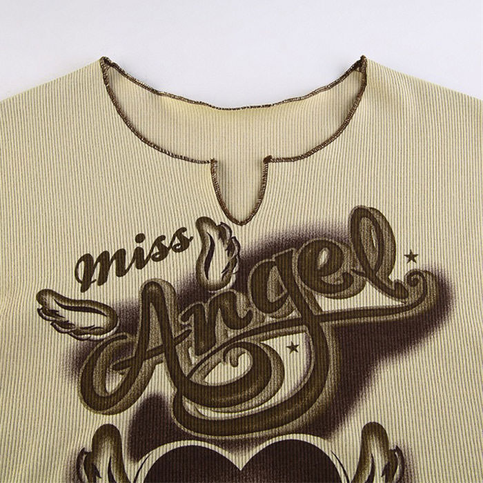Miss Angel top y2k aesthetic clothing