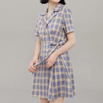 plaid blue vintage dress boogzel apparel